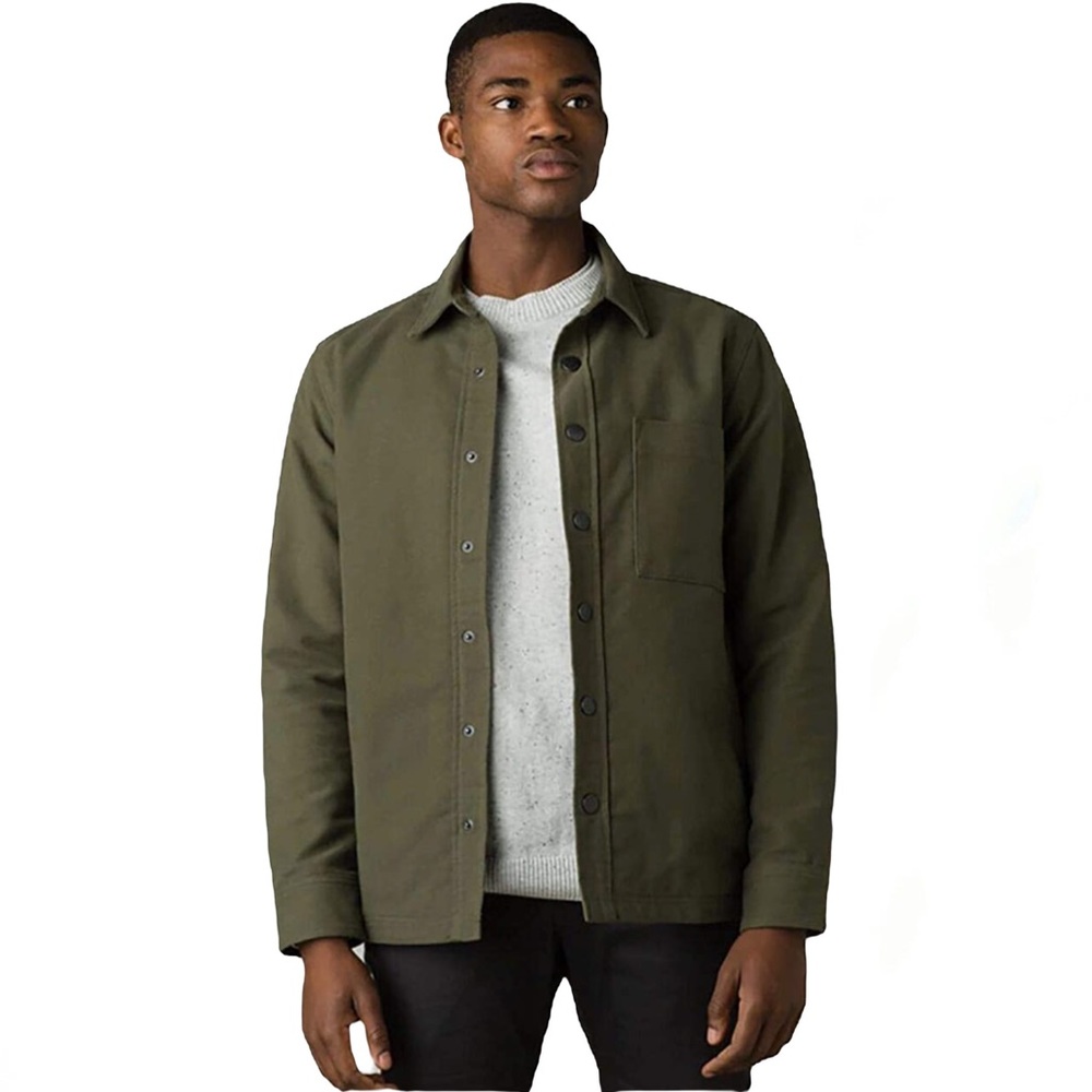 Prana NWT Wild Rogue Organic Cotton Jacket in Olive Green. XXL